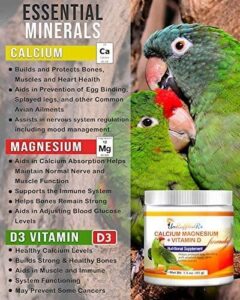 calcium, vitamin d3 and magnisium for gouldian finches