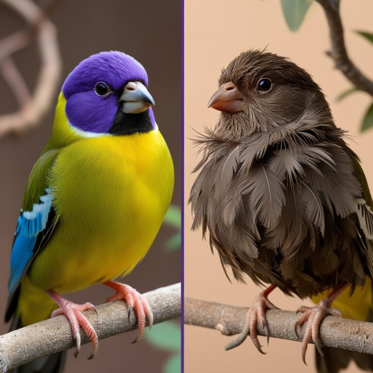 Gouldian Finch affected by gastric yeast infections being treated